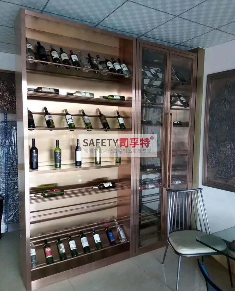 不銹鋼酒柜款式多樣，美觀時尚，經(jīng)久耐用(圖4)