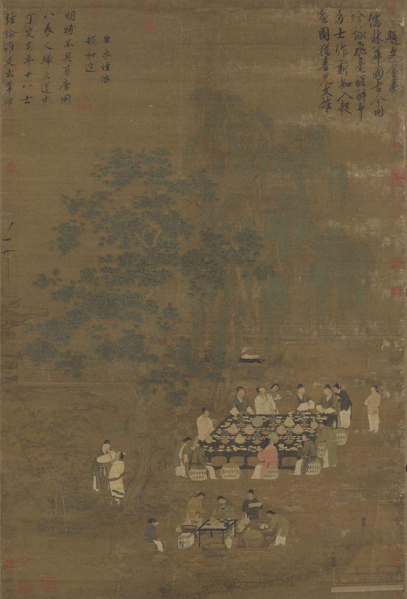 重拾“圍爐煮茶”文化，一起看看故宮藏畫里的“圍爐煮茶”[精制鋼圍爐茶桌](圖5)